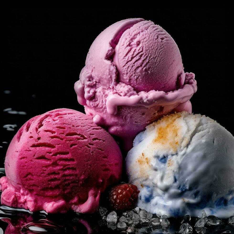 Home made ice cream photo