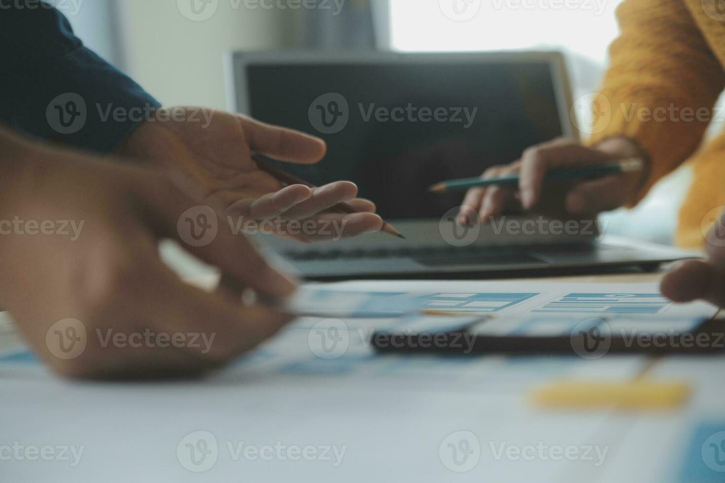 Website designer Creative planning application development draft sketch drawing template layout framework wireframe design studio . User experience concept . photo
