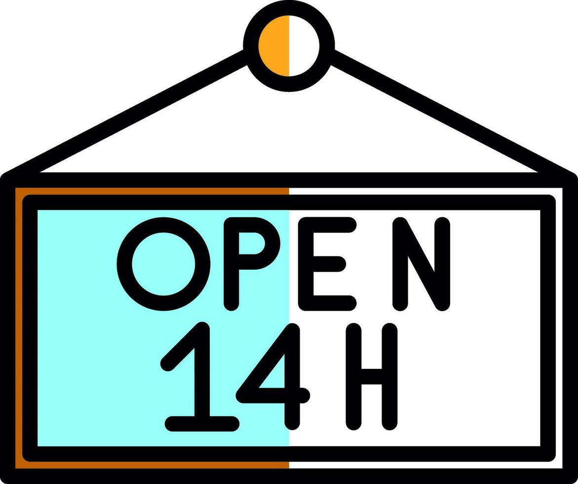 Opening hours Vector Icon Design