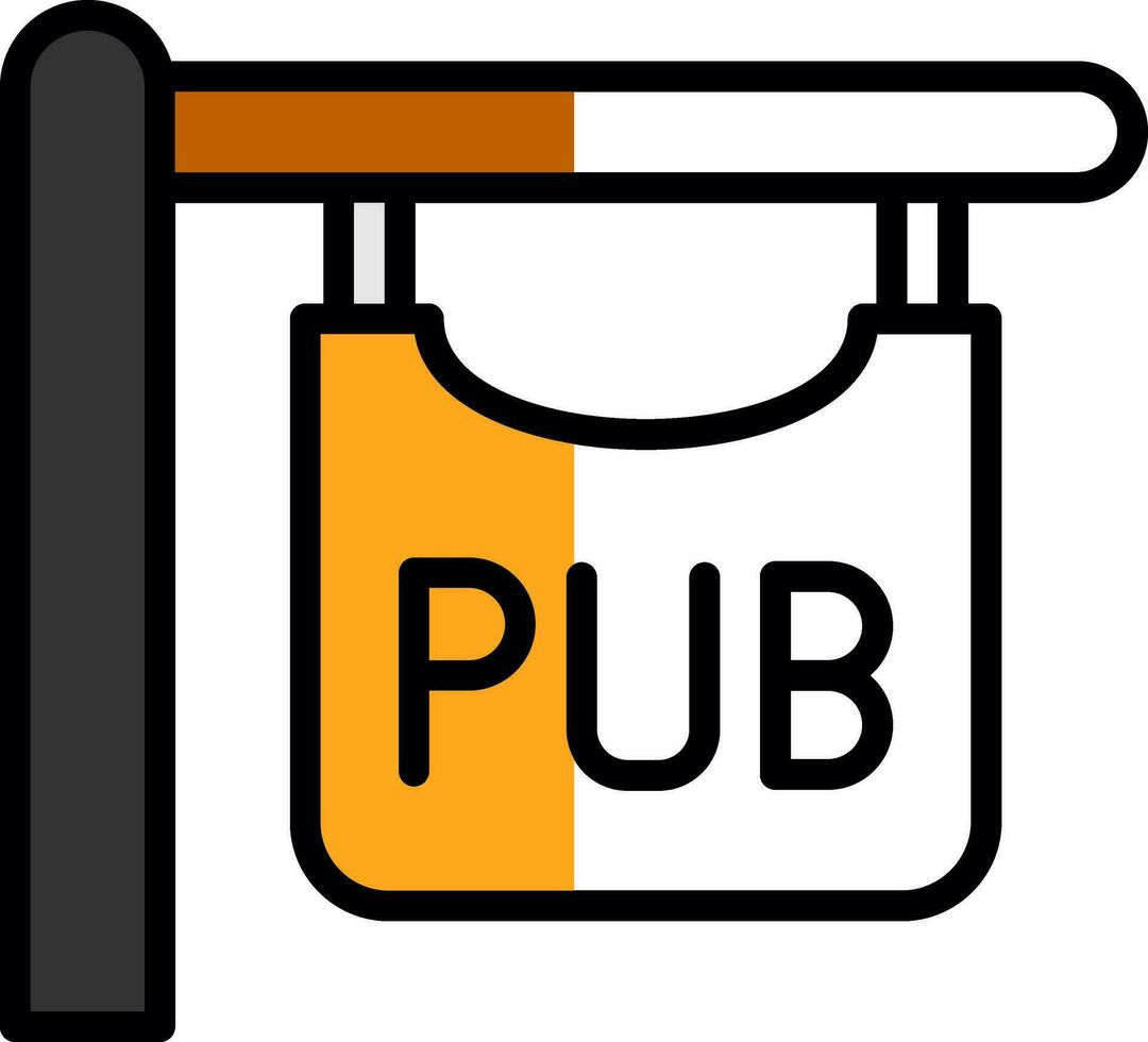 pub firmar vector icono diseño