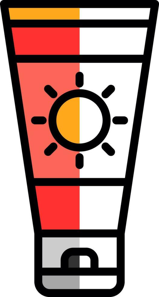 Sun cream Vector Icon Design