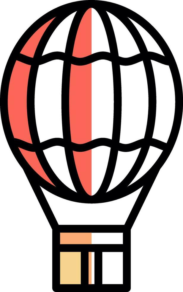 Hot air balloon Vector Icon Design