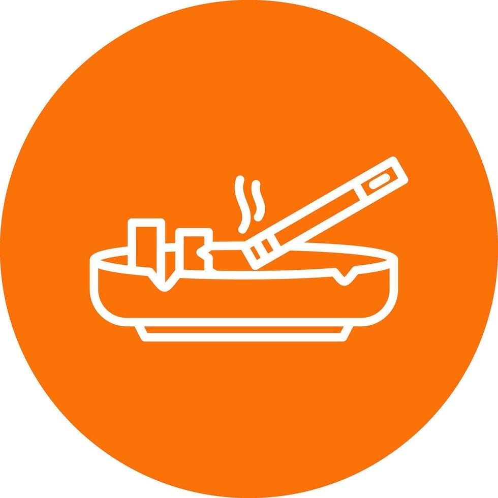 Ashtray Vector Icon Design