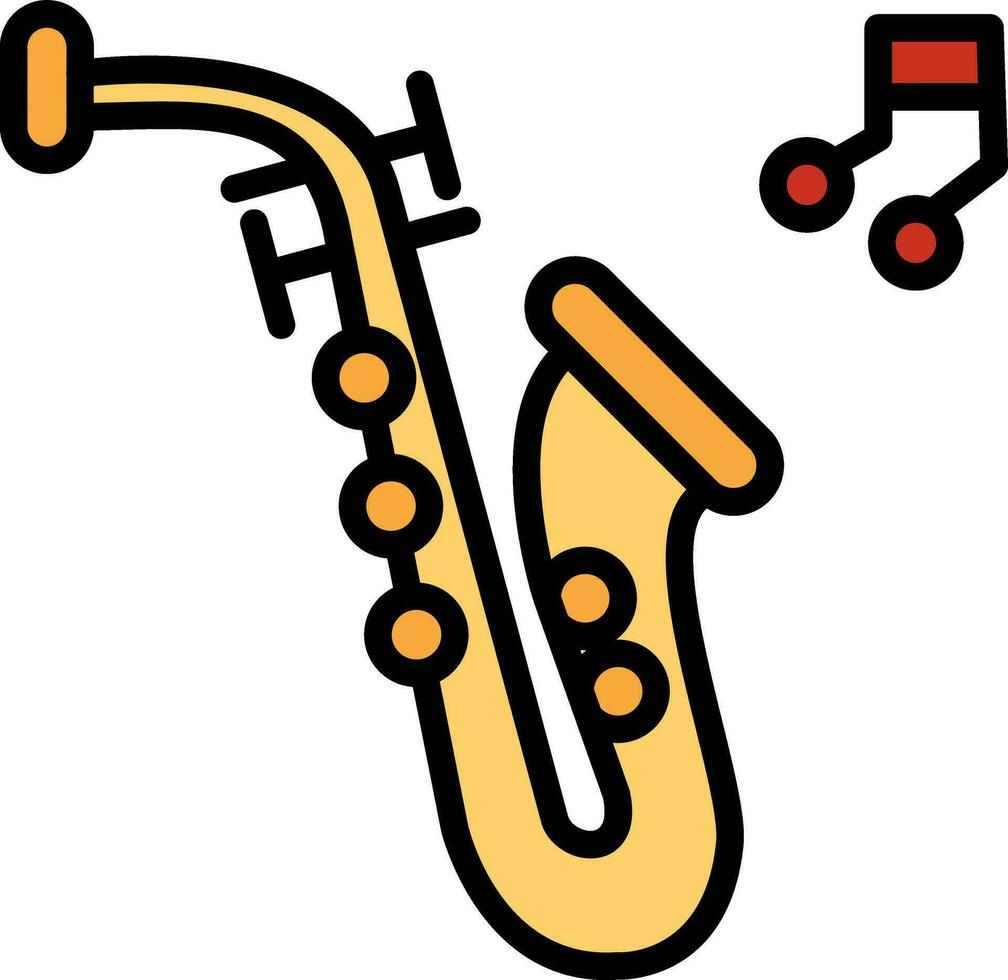 saxofón vector icono diseño