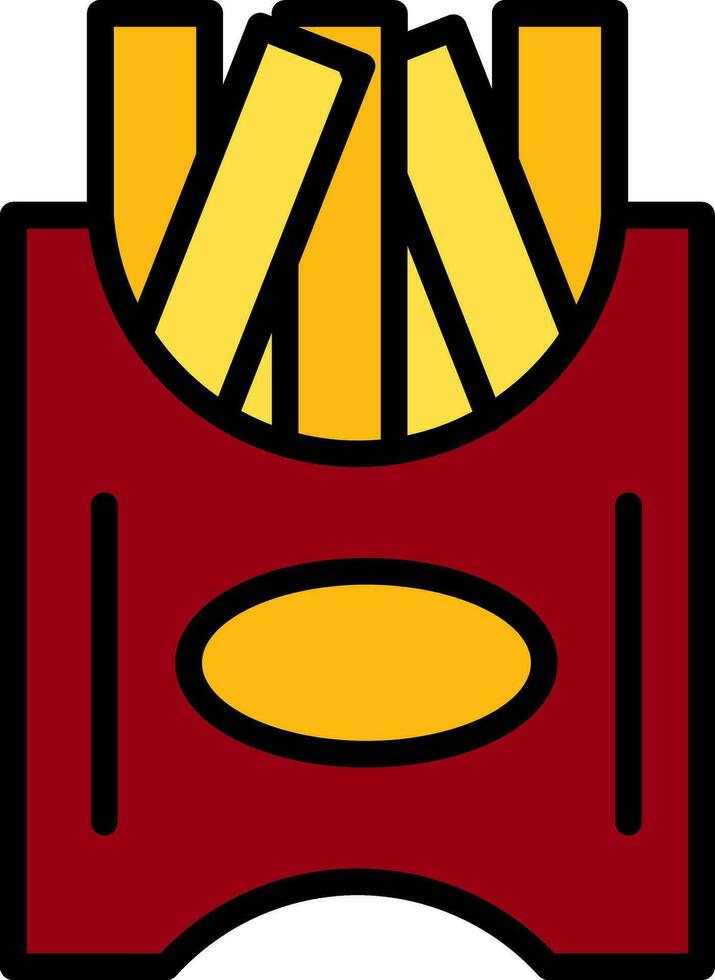 diseño de icono de vector de papas fritas