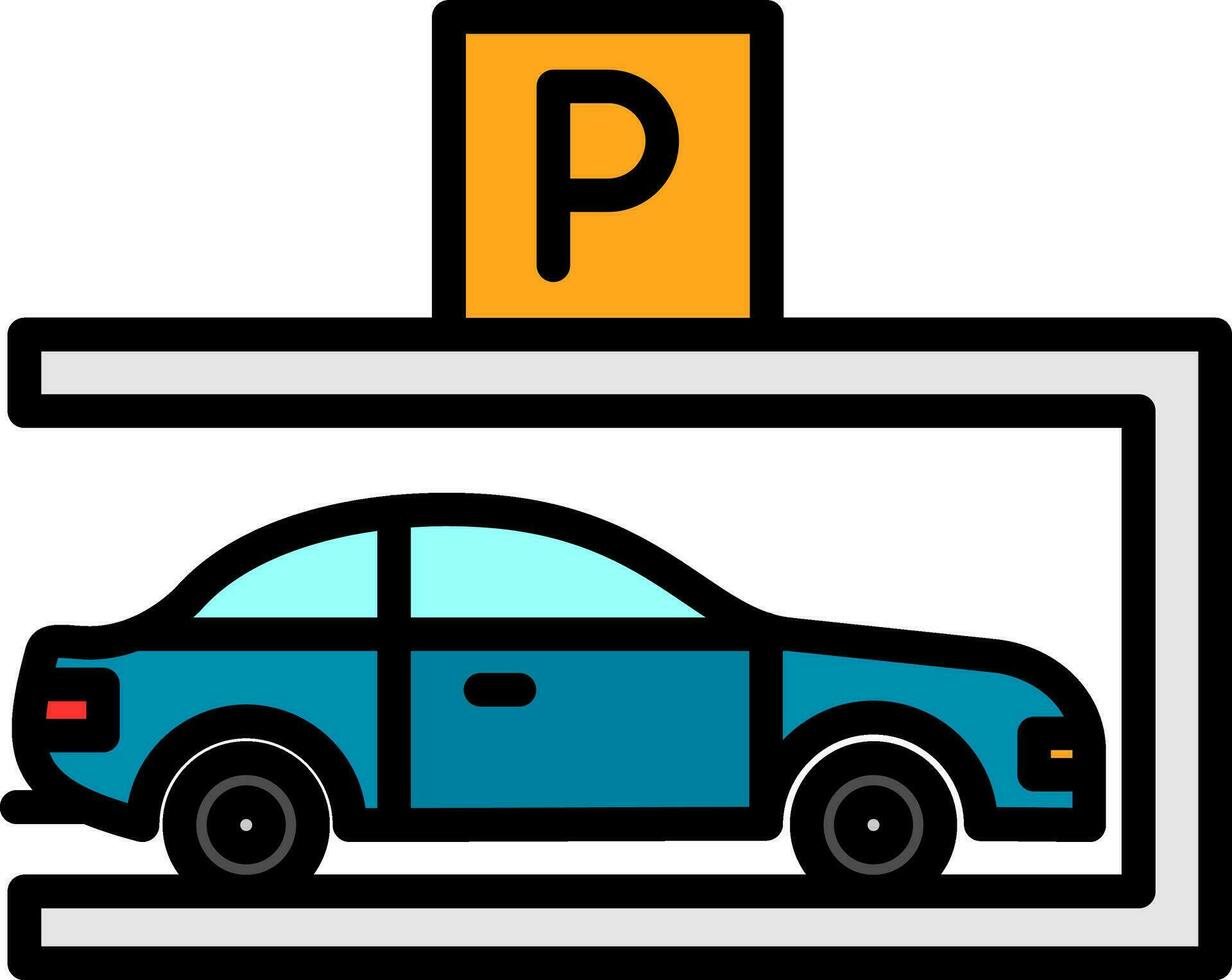 diseño de icono de vector de estacionamiento