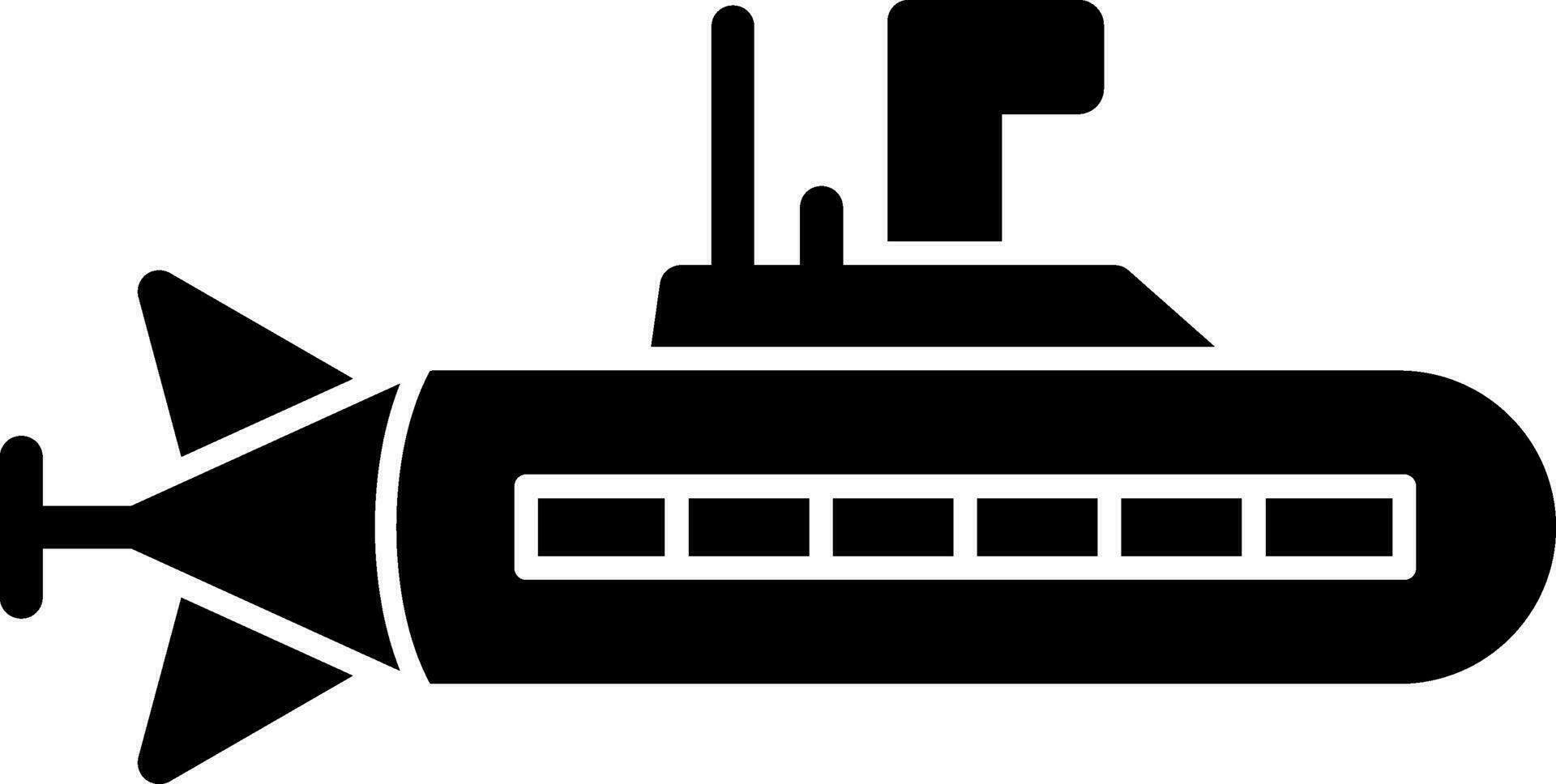 Submarine Vector Icon Design