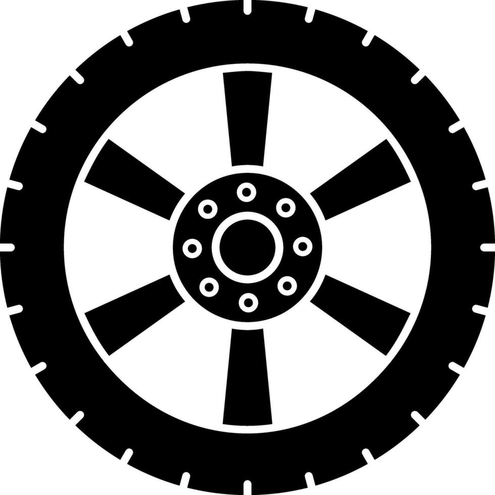 Alloy wheel Vector Icon Design