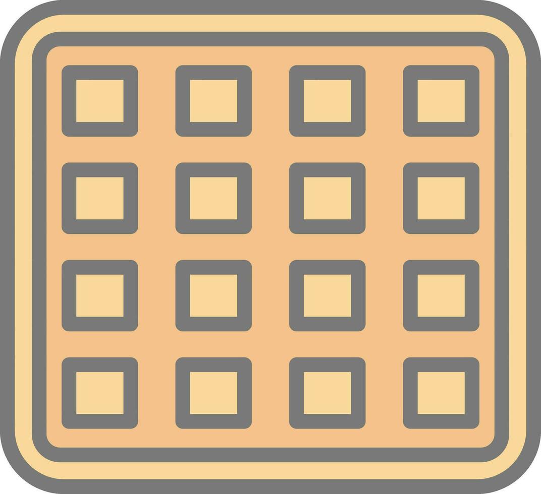 Waffle Vector Icon Design