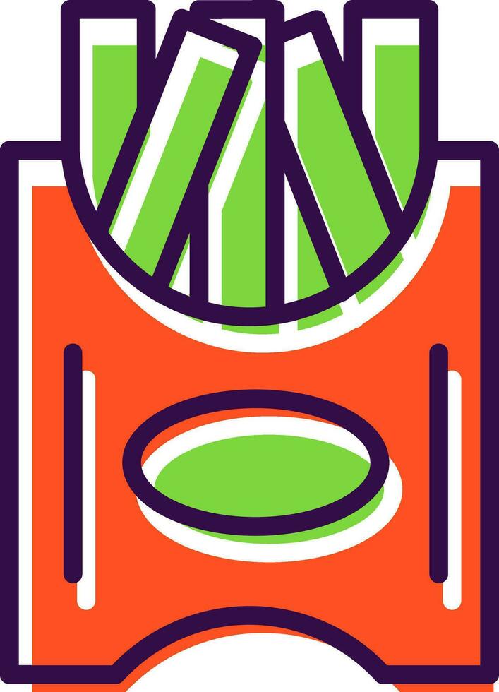 French fries Vector Icon Design