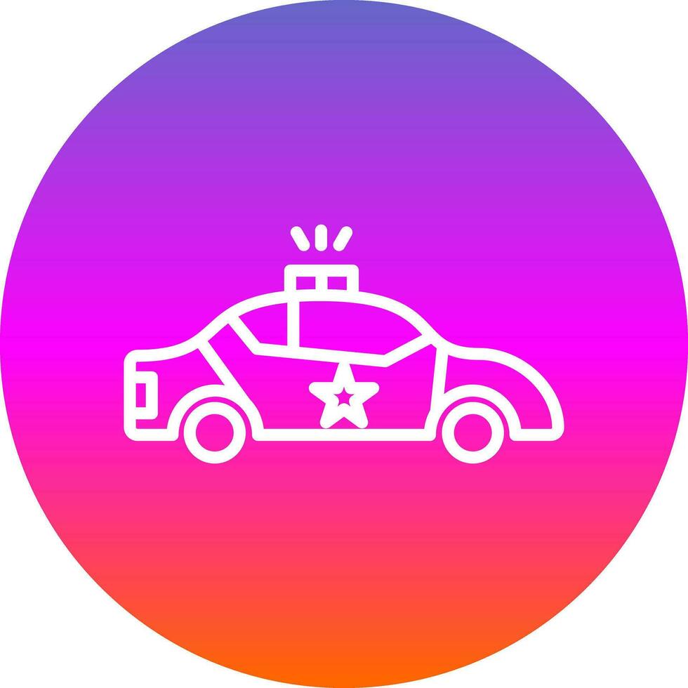 diseño de icono de vector de coche de policía