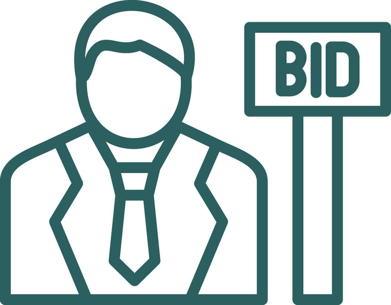 Bid Vector Icon Design