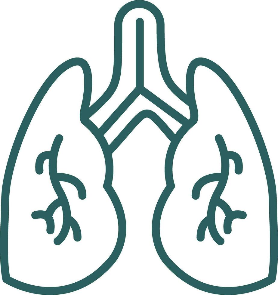 diseño de icono de vector de pulmones