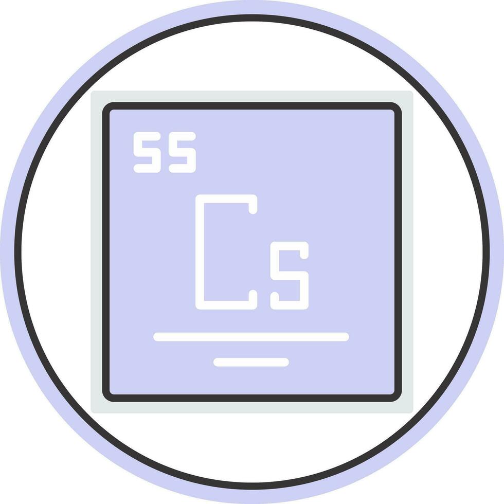 Caesium Vector Icon Design