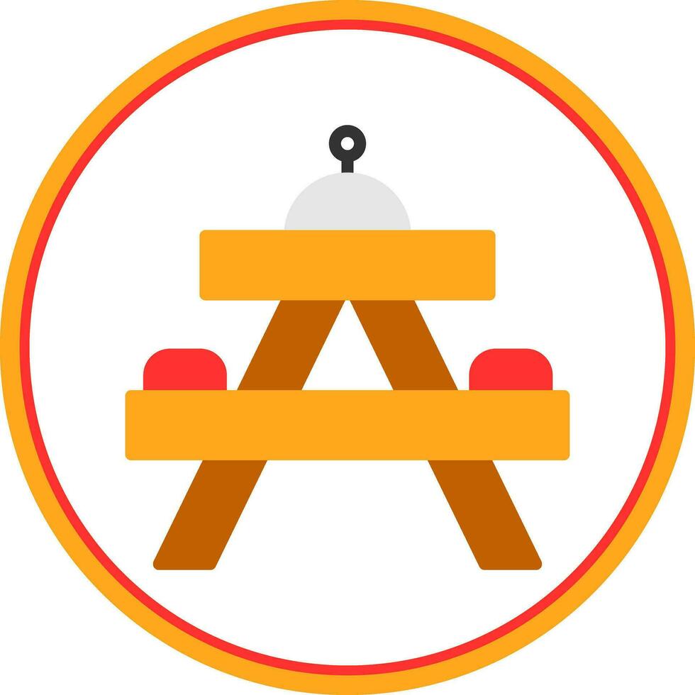 Picnic table Vector Icon Design