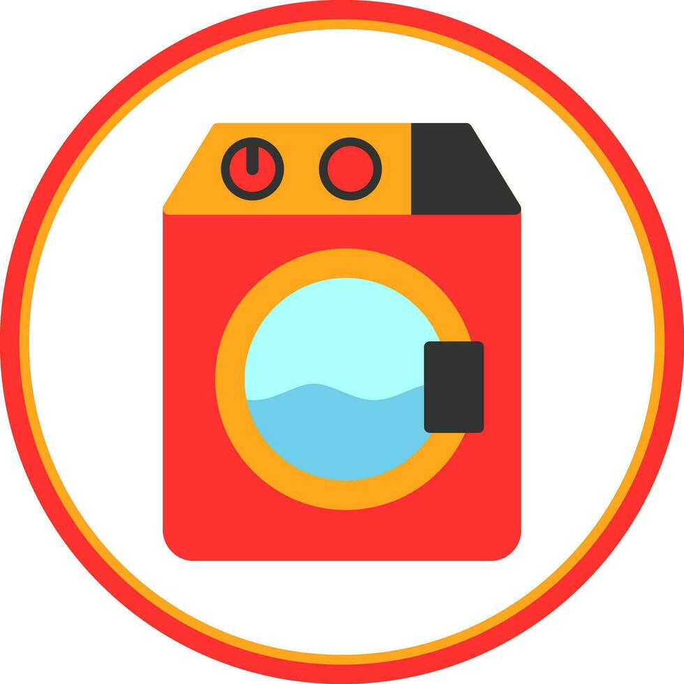 Washer machine Vector Icon Design