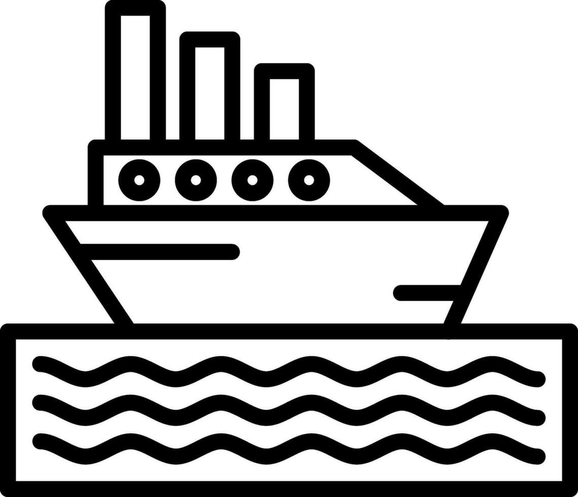 Ferryboat Vector Icon Design