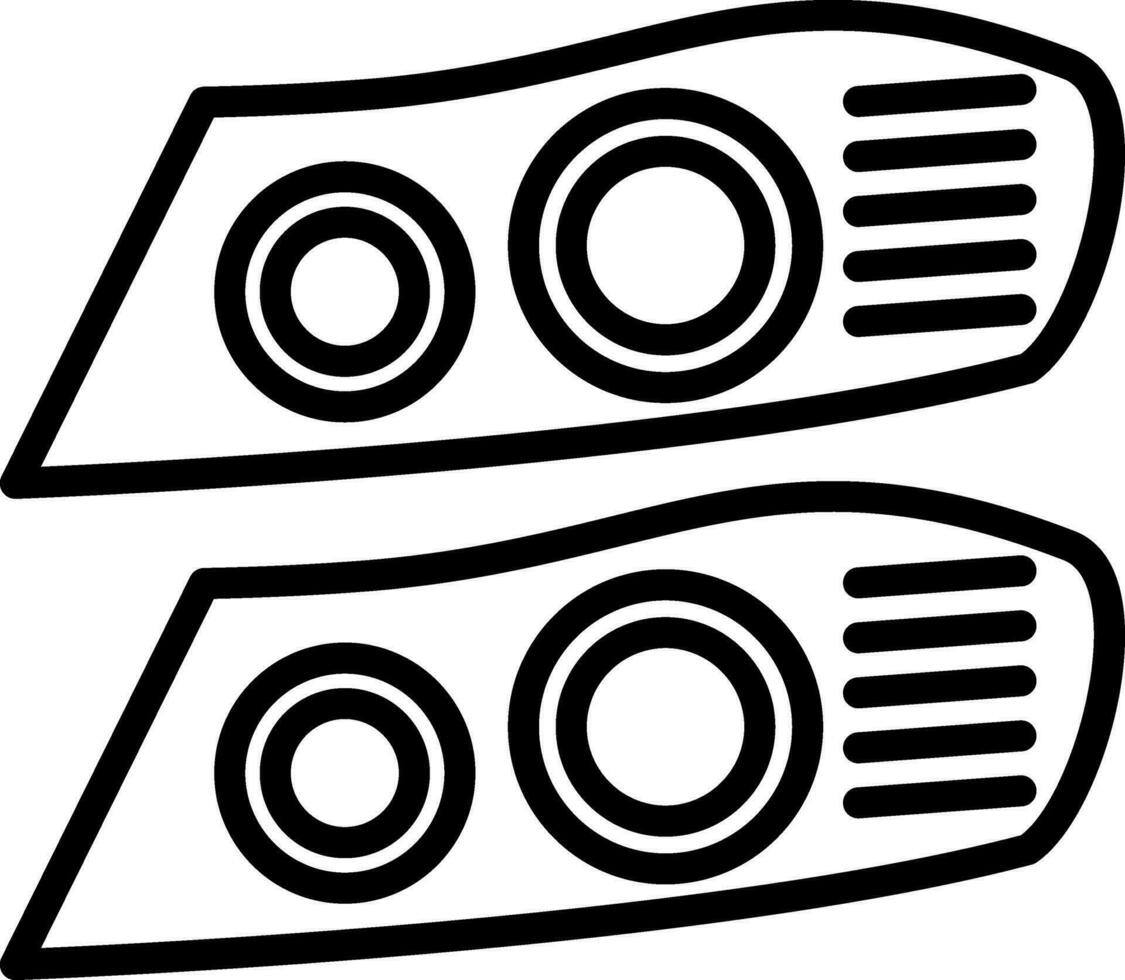 Car lights Vector Icon Design