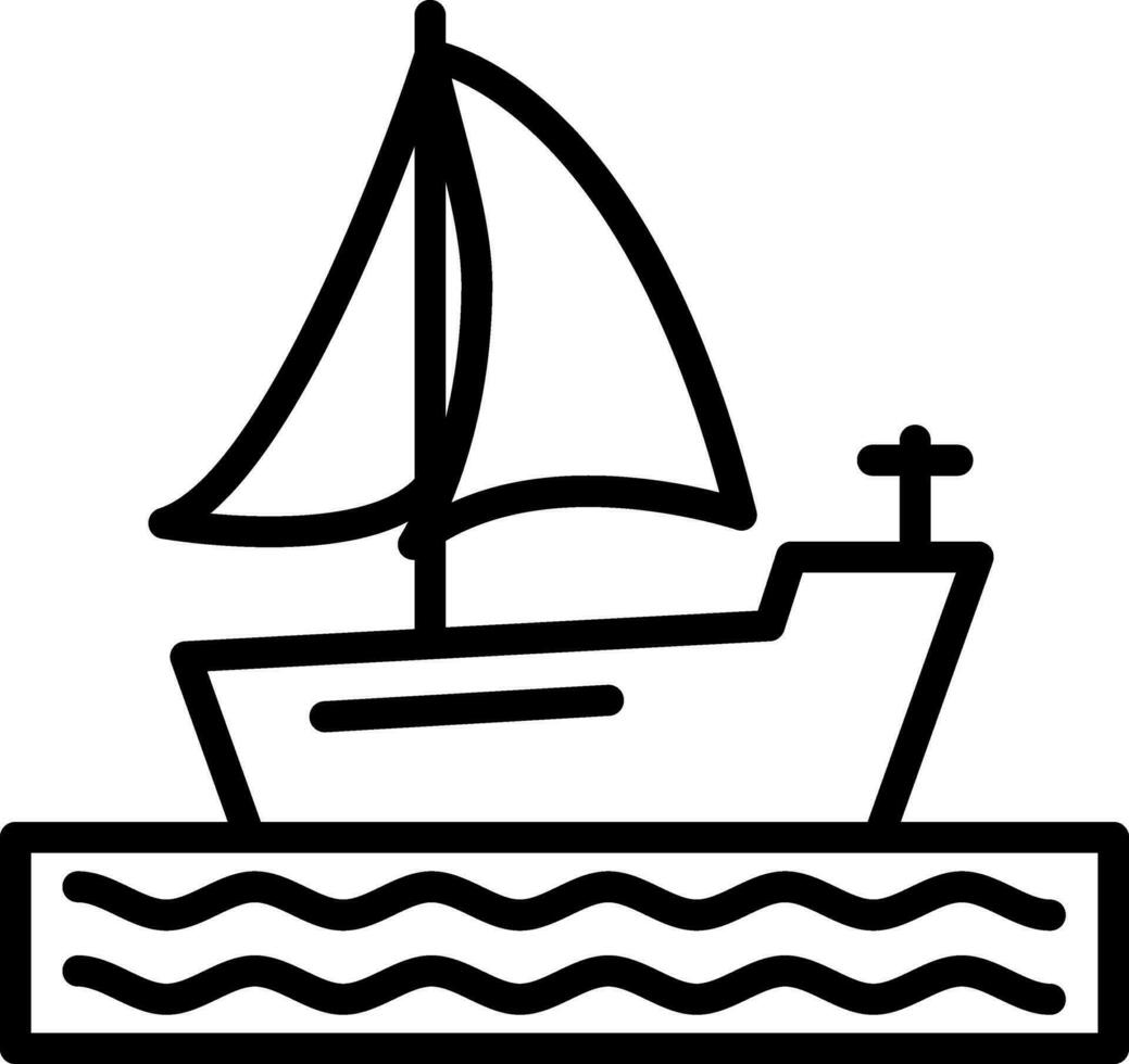 diseño de icono de vector de barco