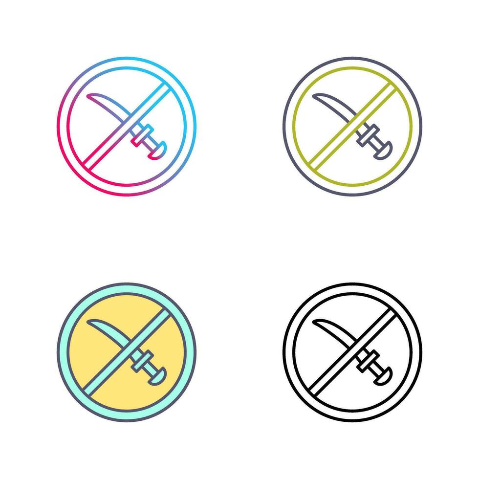 No Weapons Vector Icon