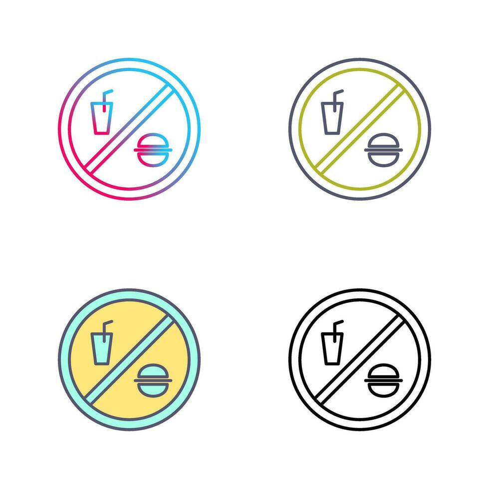 No Food or Drinks Vector Icon