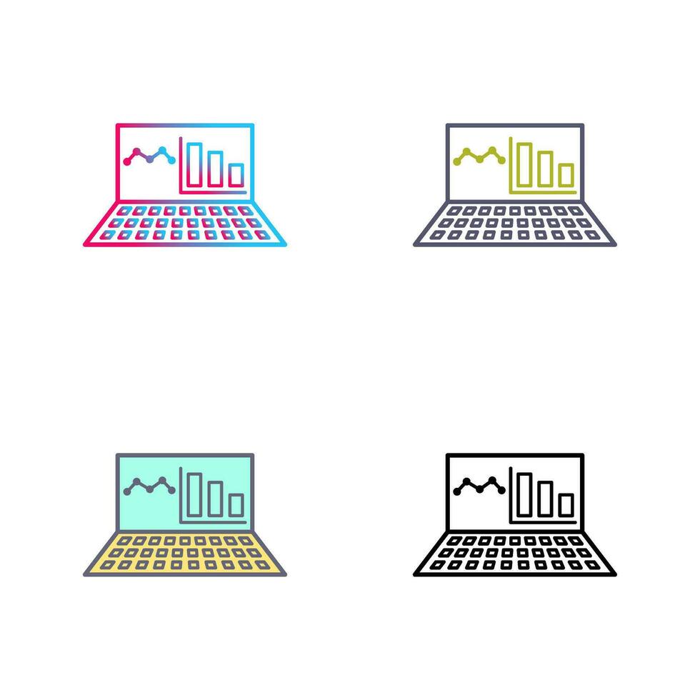 Unique Online Stats Vector Icon