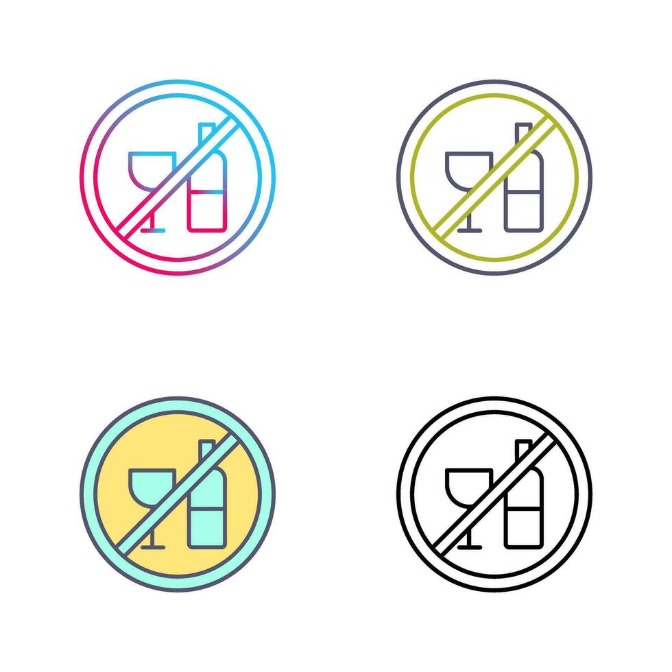 No Drinking Vector Icon