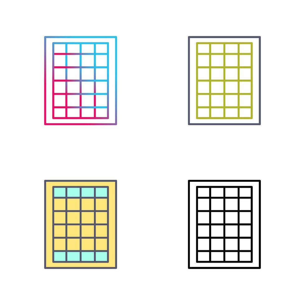 Table of Rates Vector Icon