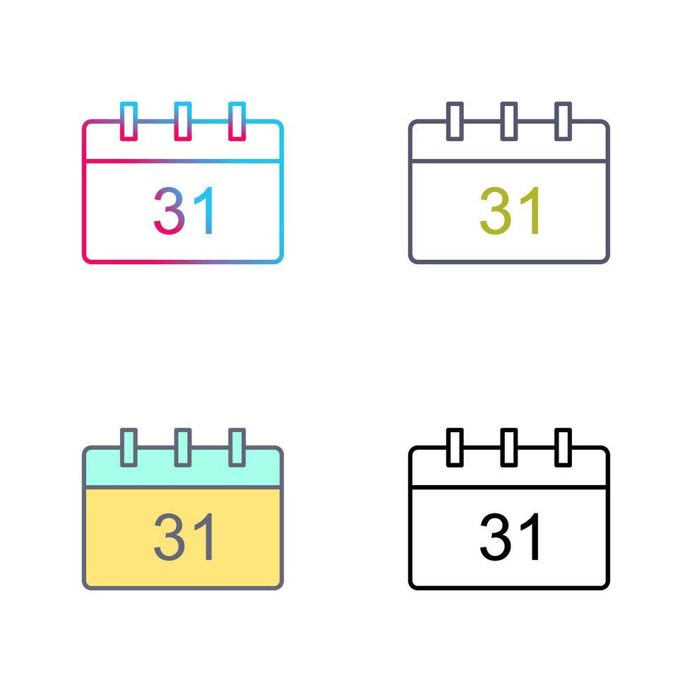 icono de vector de calendario único