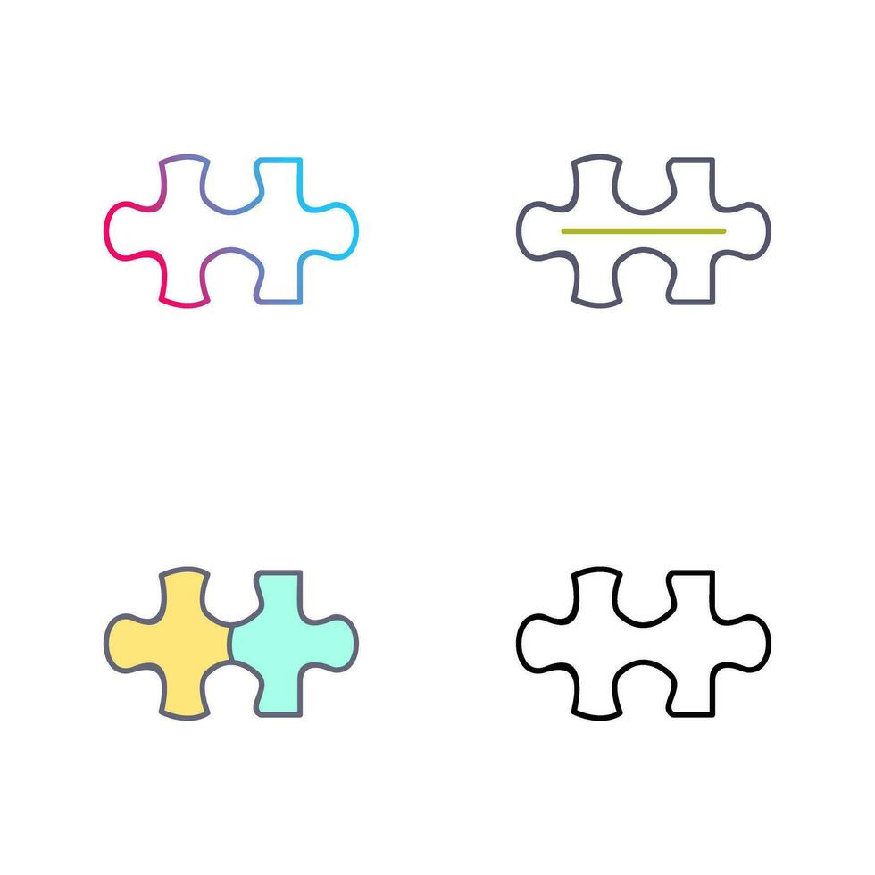 Unique Puzzle Piece Vector Icon