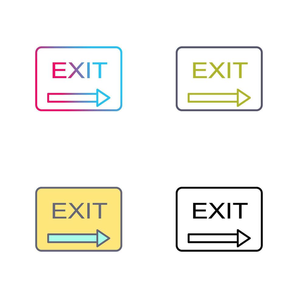 Unique Exit Vector Icon