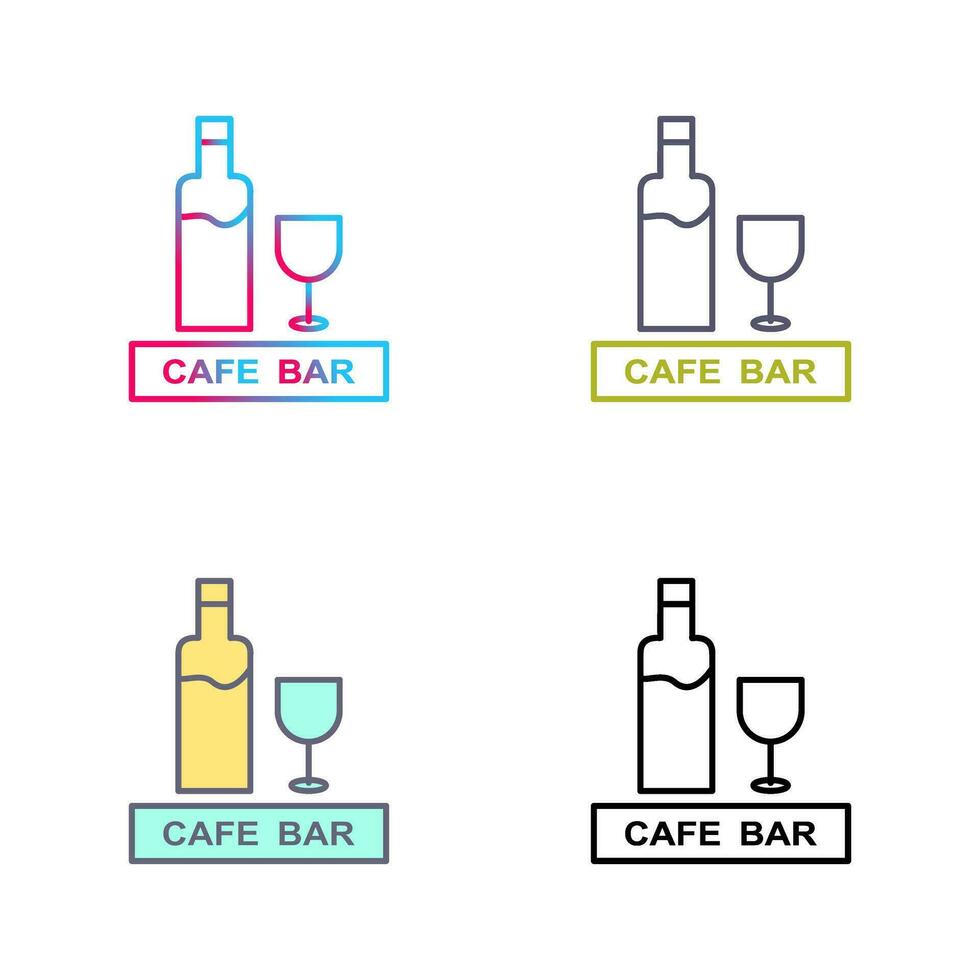 Unique Drinks Cafe Vector Icon