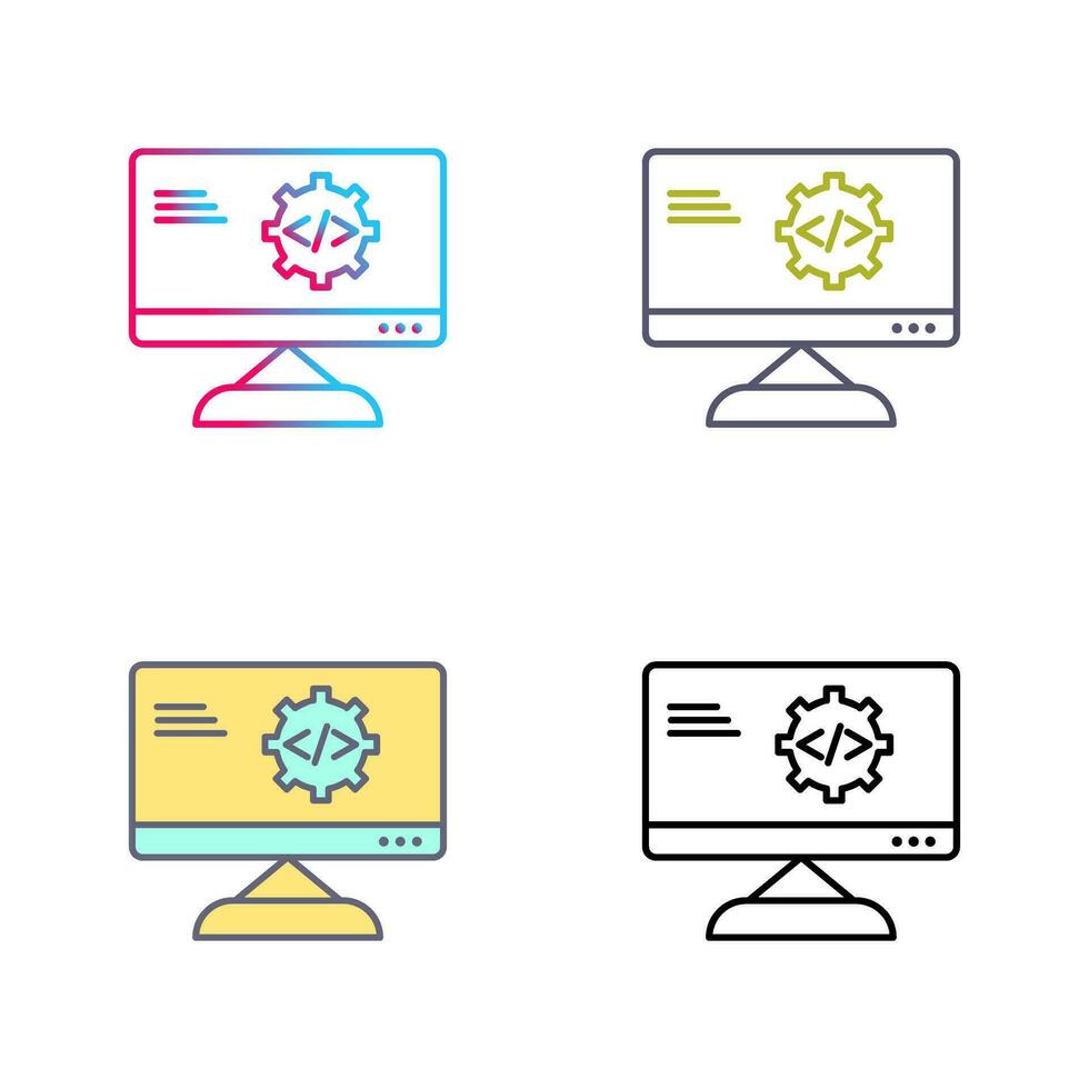 Unique Code Optimization Vector Icon