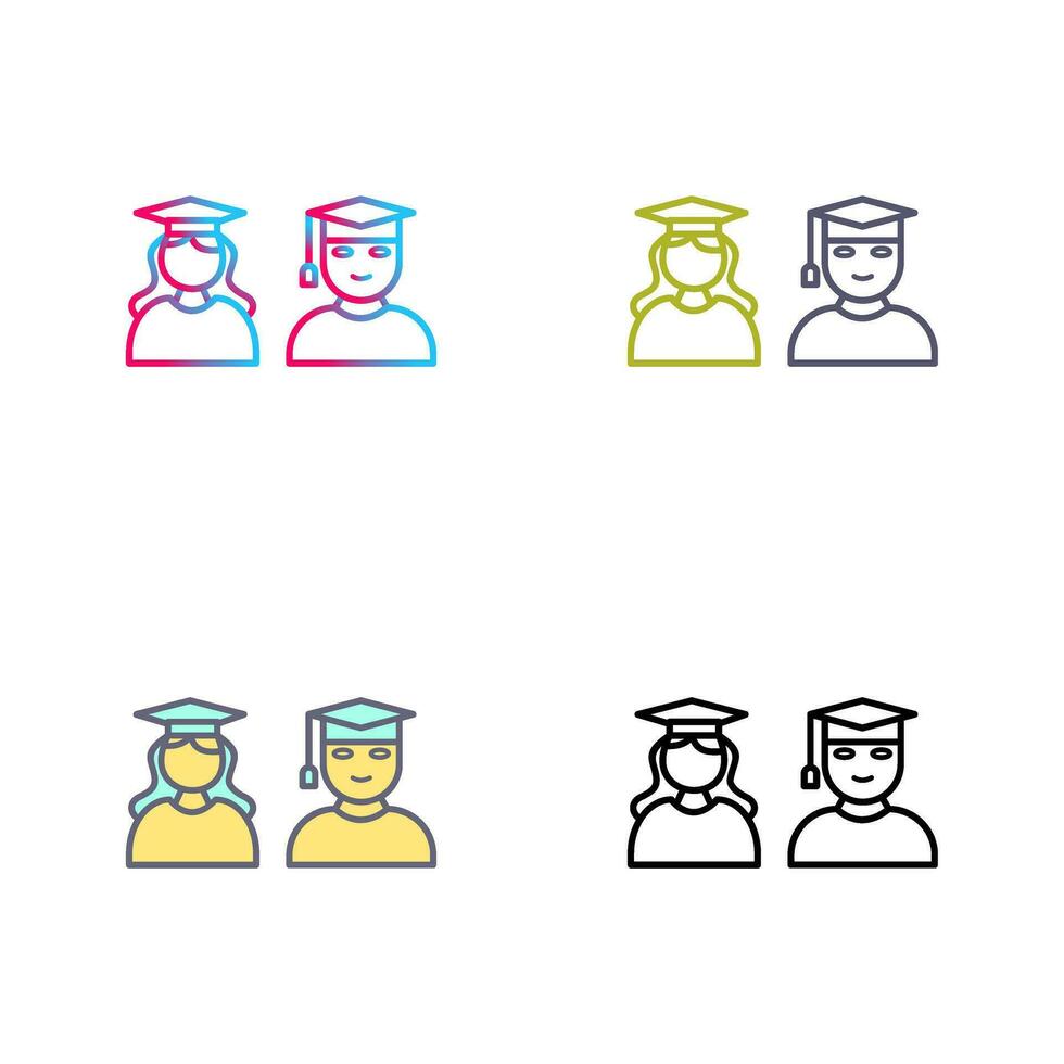 Unique Graduates Vector Icon
