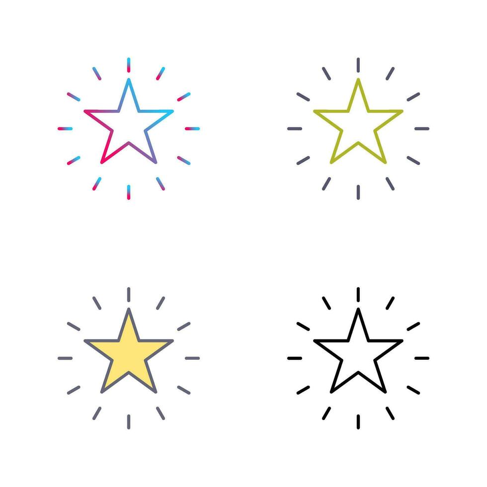 icono de vector de estrella única