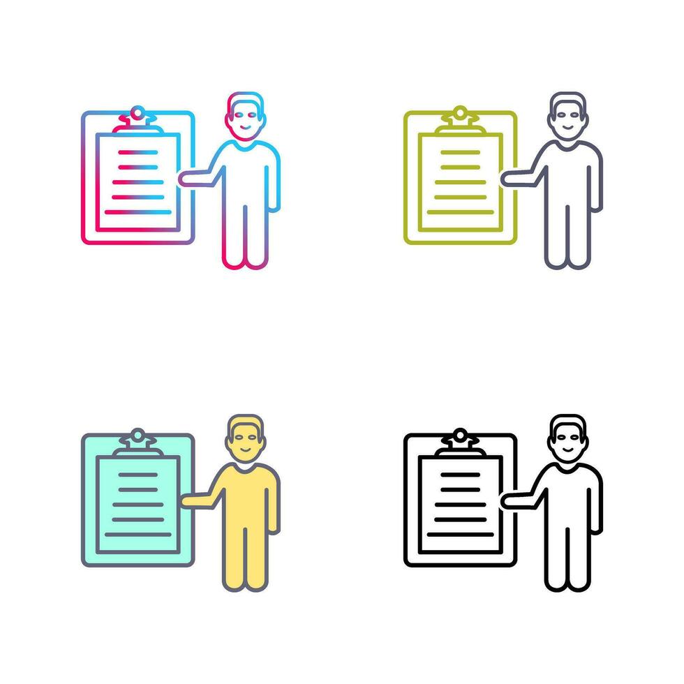 Unique Male Presenter Vector Icon