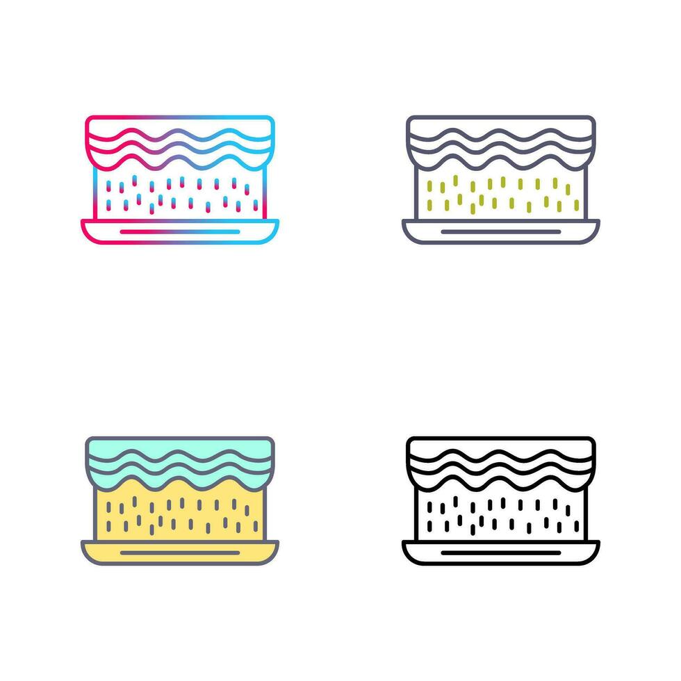 Unique Cream Cake Vector Icon