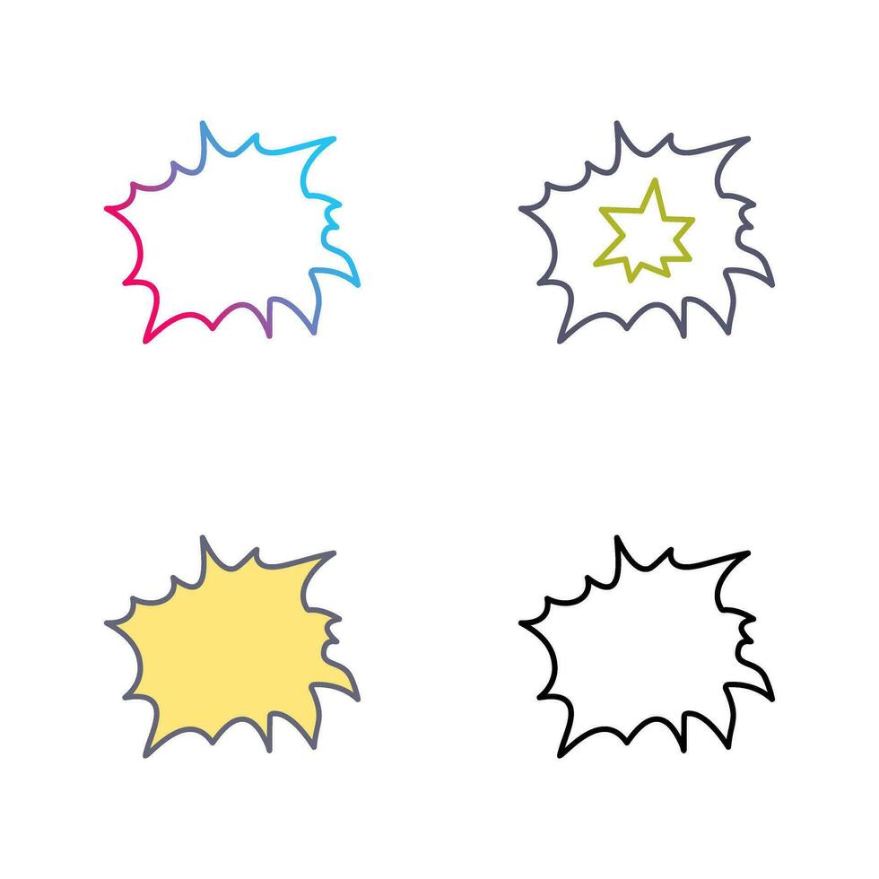 Unique Explosion Vector Icon