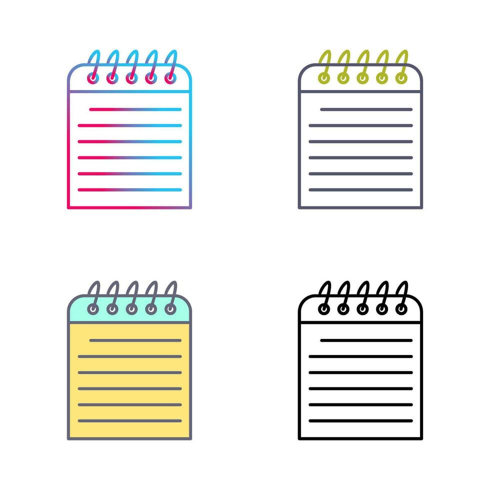 Unique Note Vector Icon