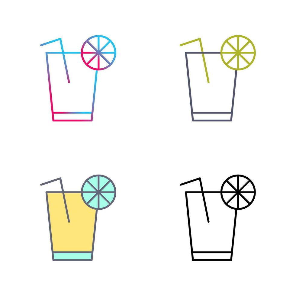 Unique Lemon Juice Vector Icon