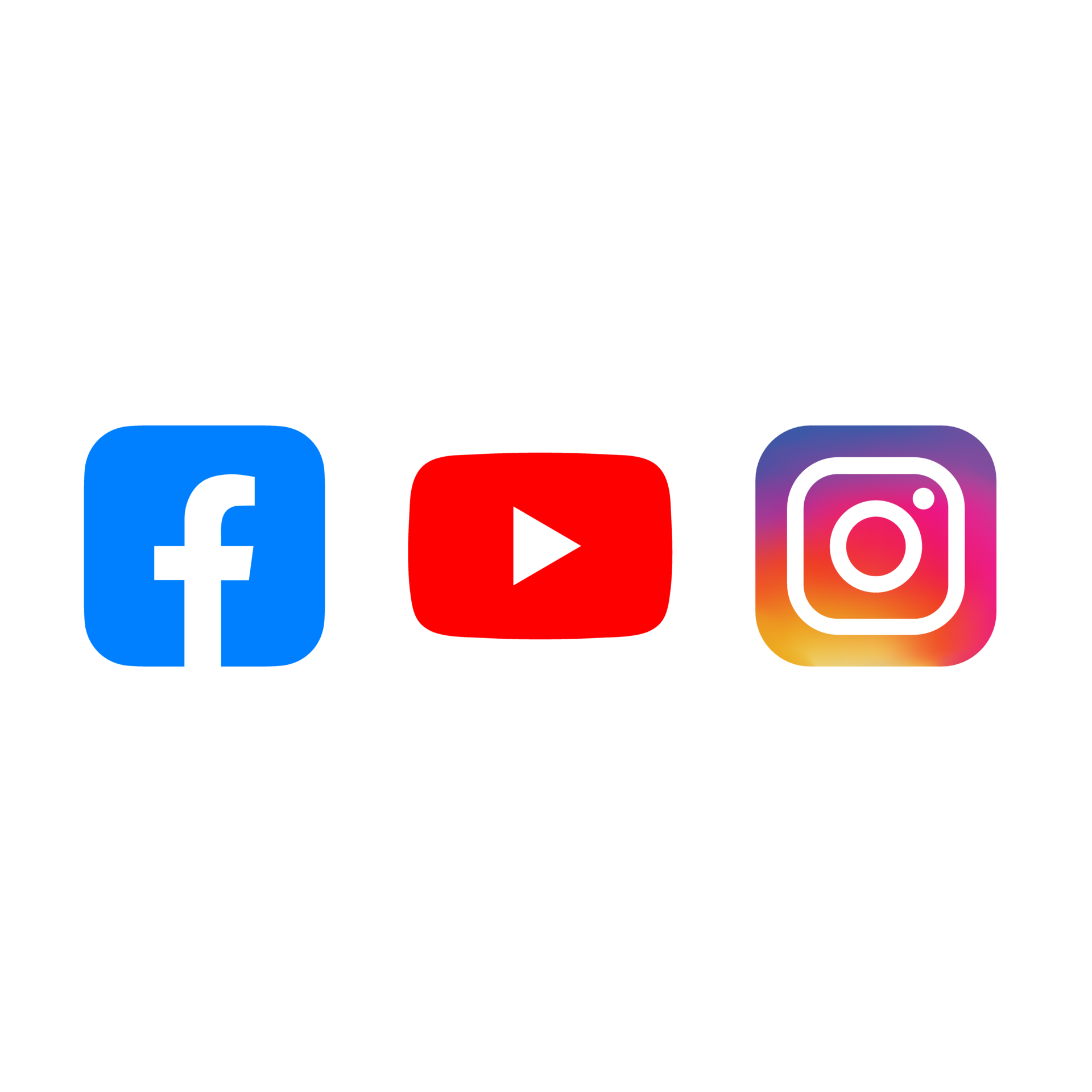 Facebook Youtube Instagram Logo Transparent Png 24983633 Png