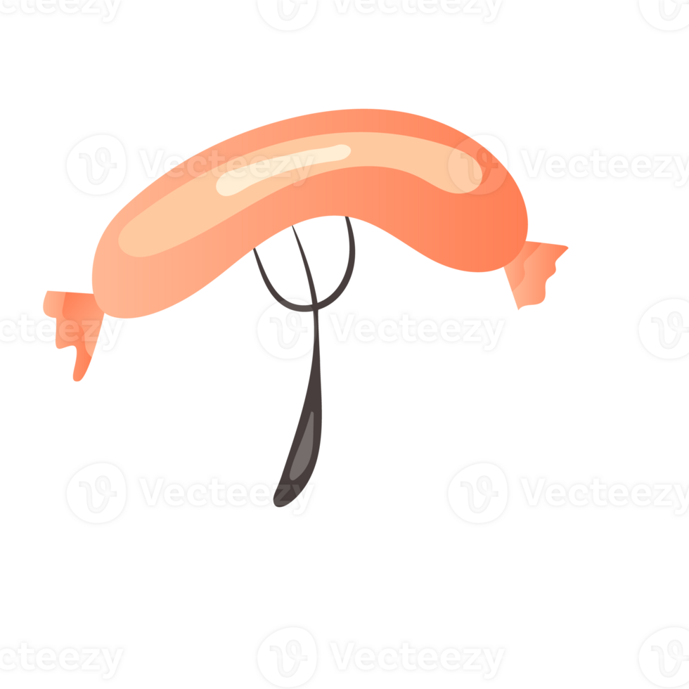 Sausage on fork png