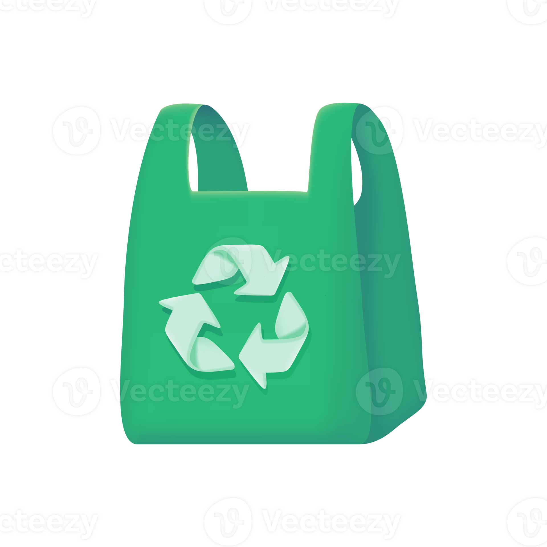 green recycled plastic bags The concept of using plastic substitute materials for the world