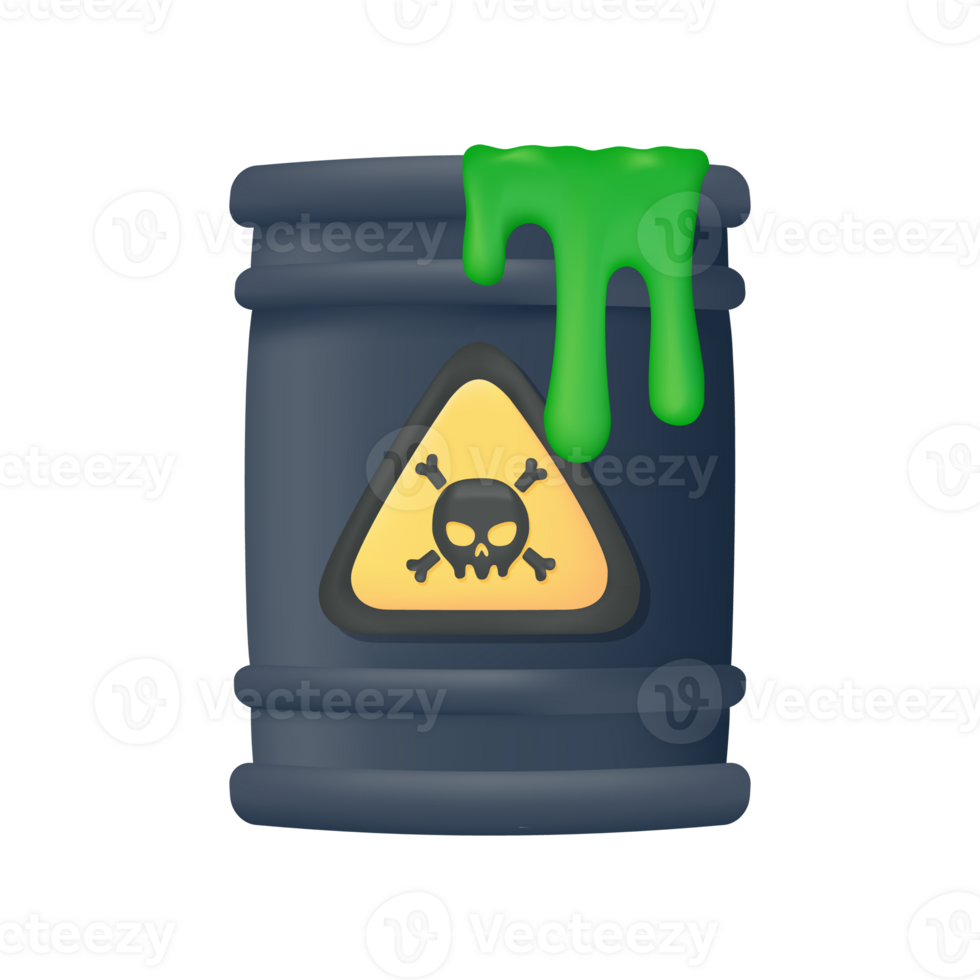 dangerous chemicals Stop toxic use concept for the planet. 3d illustration png