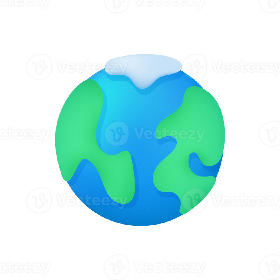 3d globe illustration. The concept of keeping the earth livable. png