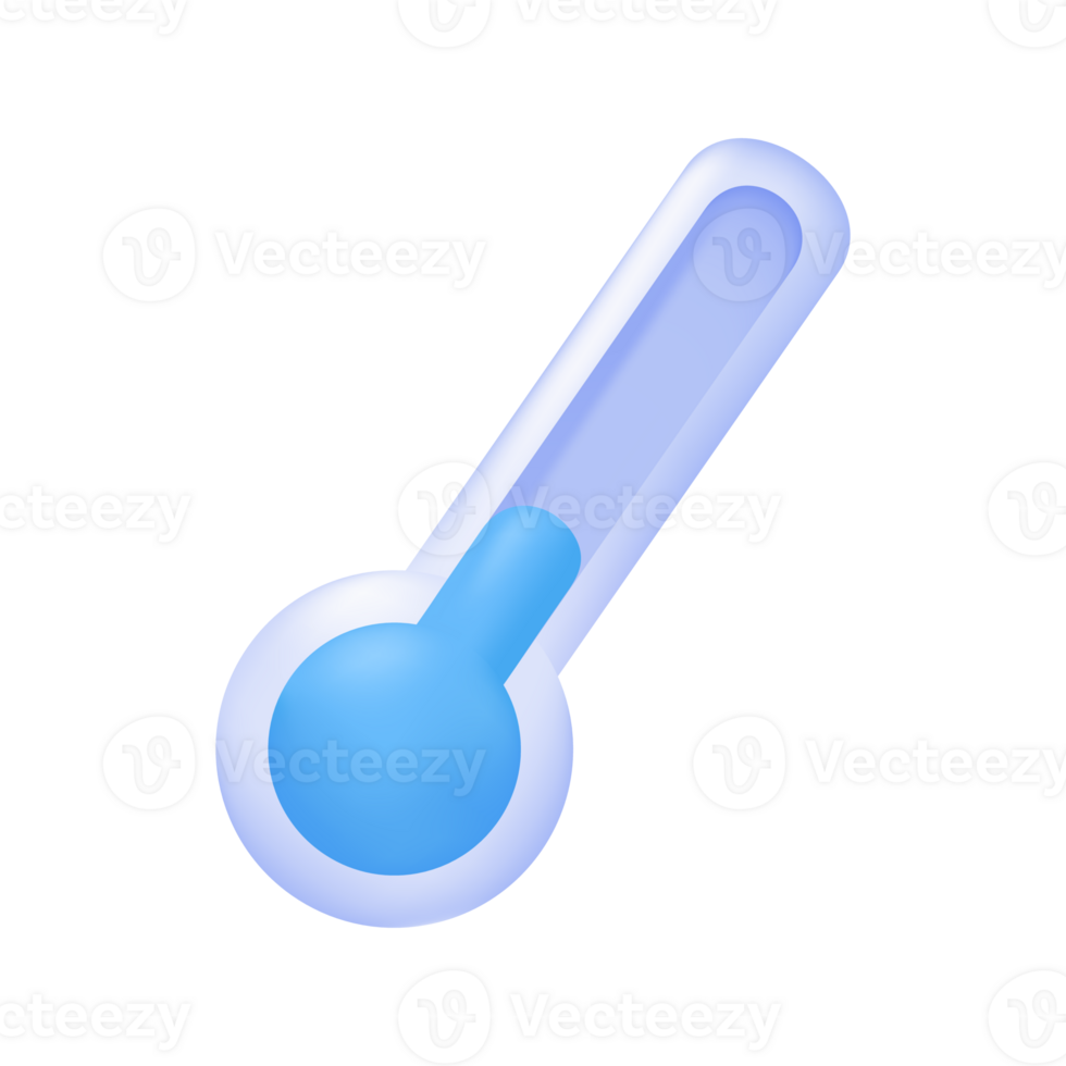 3d cool Symbol Temperatur Spur erzählt das Kühle von das Wetter beim Nacht. 3d Illustration png