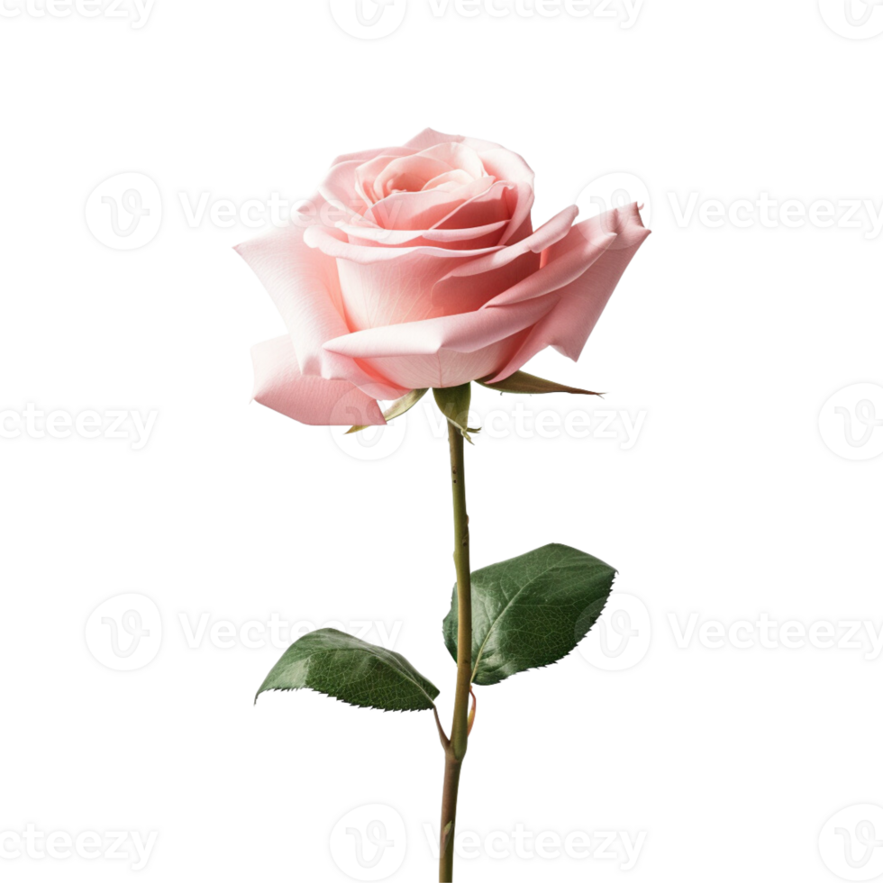 schön Rosa Rose auf transparent Hintergrund. ai generiert png
