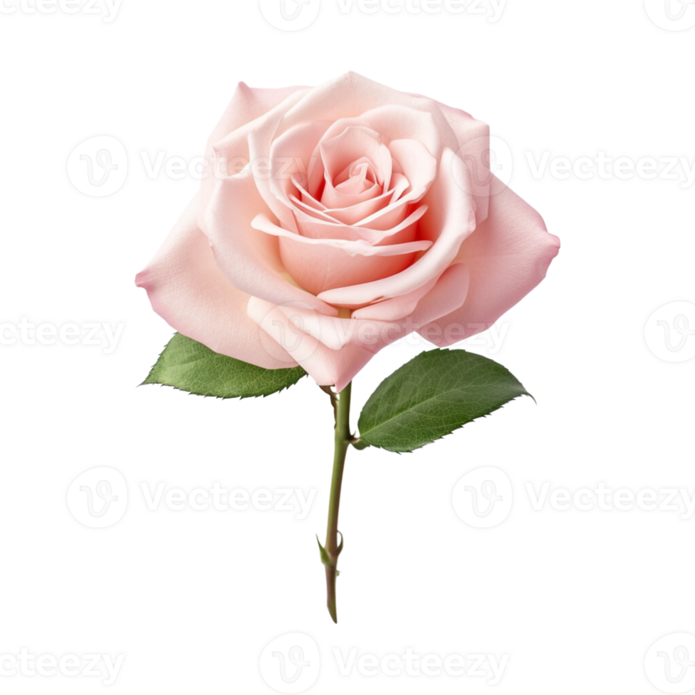 magnifique rose Rose sur transparent Contexte. ai généré png