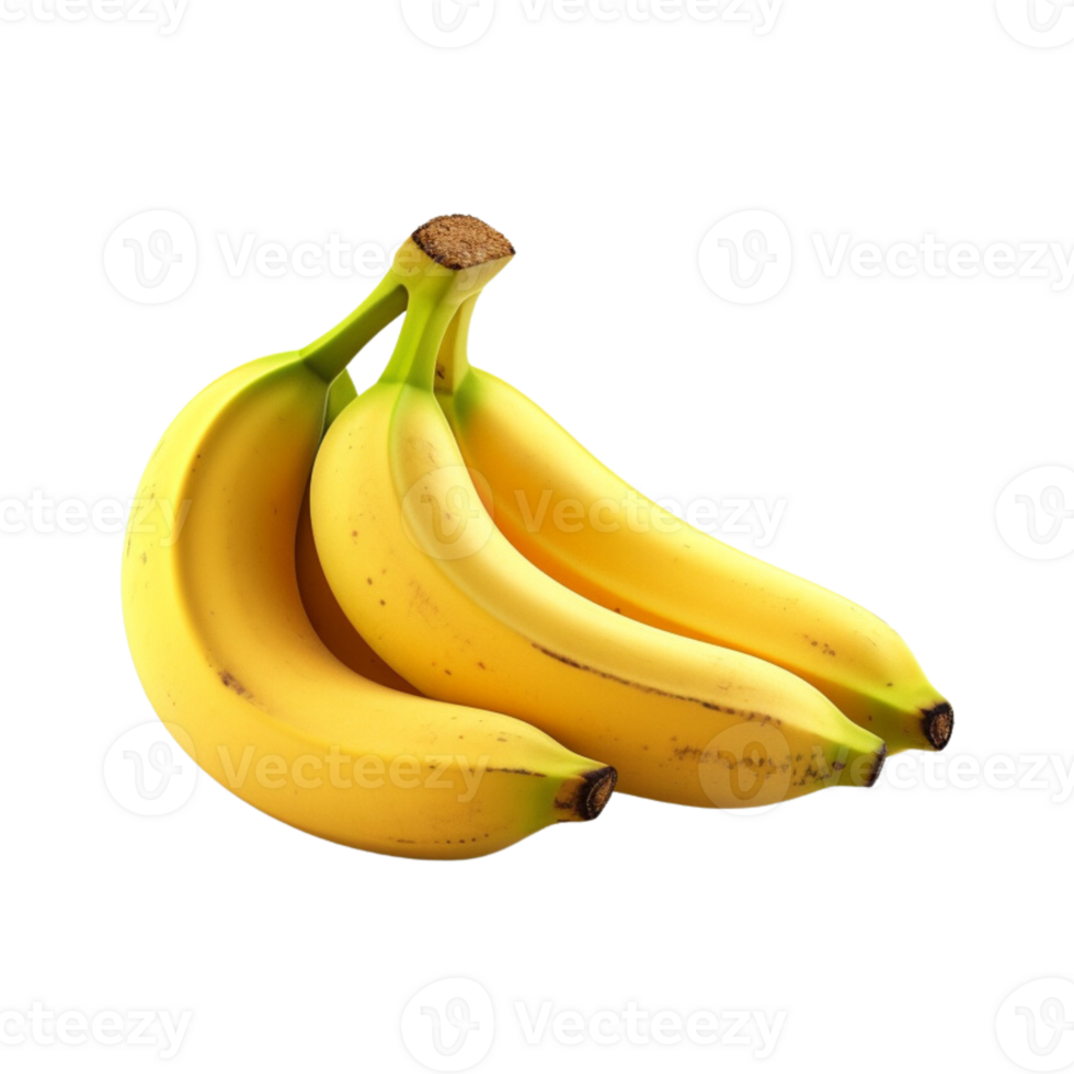 Bunch of bananas on transparent background. ai generated png