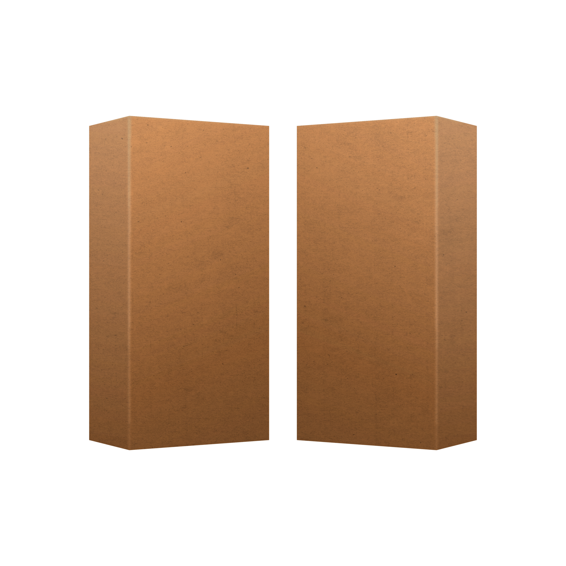 Blank rectangular paper box with two viewpoints 24984372 PNG